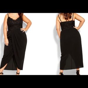 Lace Touch Dress- Black